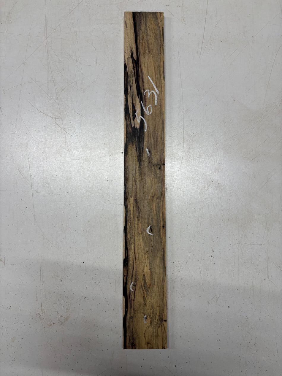 1 Piece, Black And White Ebony Fingerboard Blank 24"x3"x3/8"#5631