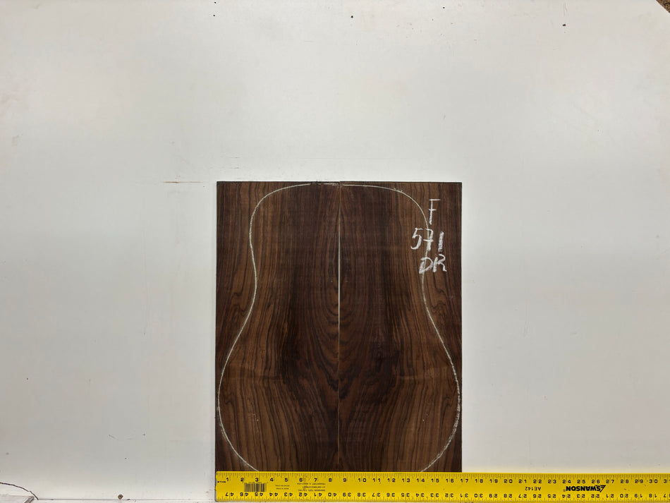 Figured Indian Rosewood Dreadnought Guitar Back & Side Set #571