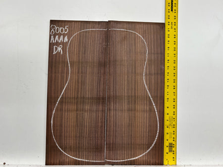 East Indian Rosewood Dreadnought Guitar Back Set #8005 - Exotic Wood Zone