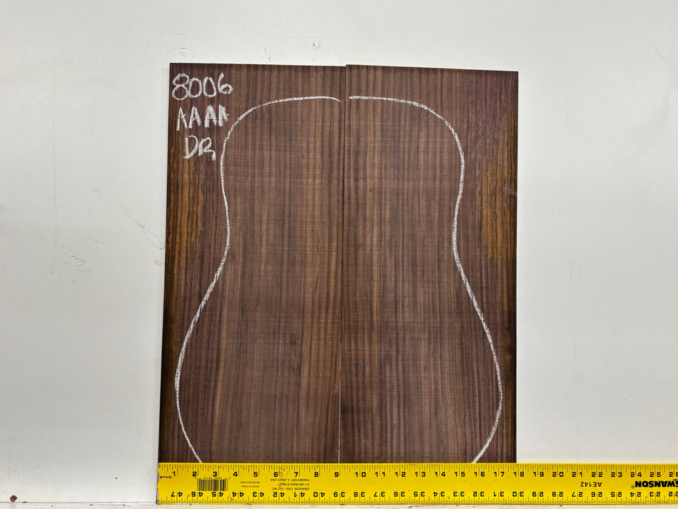East Indian Rosewood Dreadnought Guitar Back Set #8006 - Exotic Wood Zone