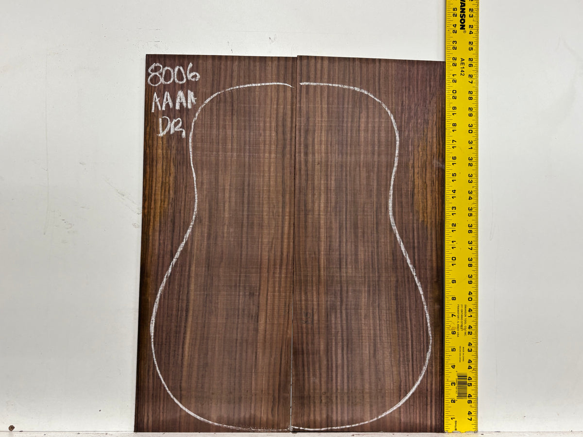 East Indian Rosewood Dreadnought Guitar Back Set #8006 - Exotic Wood Zone