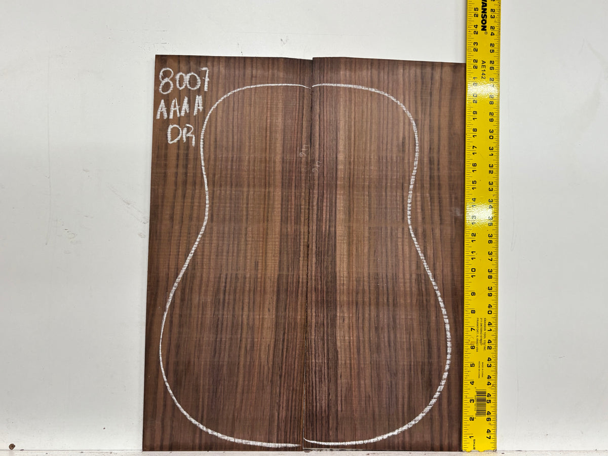 East Indian Rosewood Dreadnought Guitar Back Set #8007 - Exotic Wood Zone