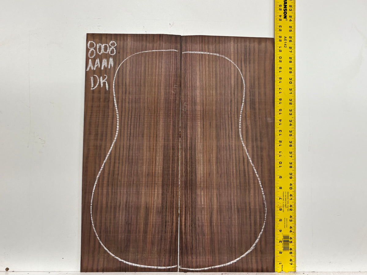 East Indian Rosewood Dreadnought Guitar Back Set #8008 - Exotic Wood Zone