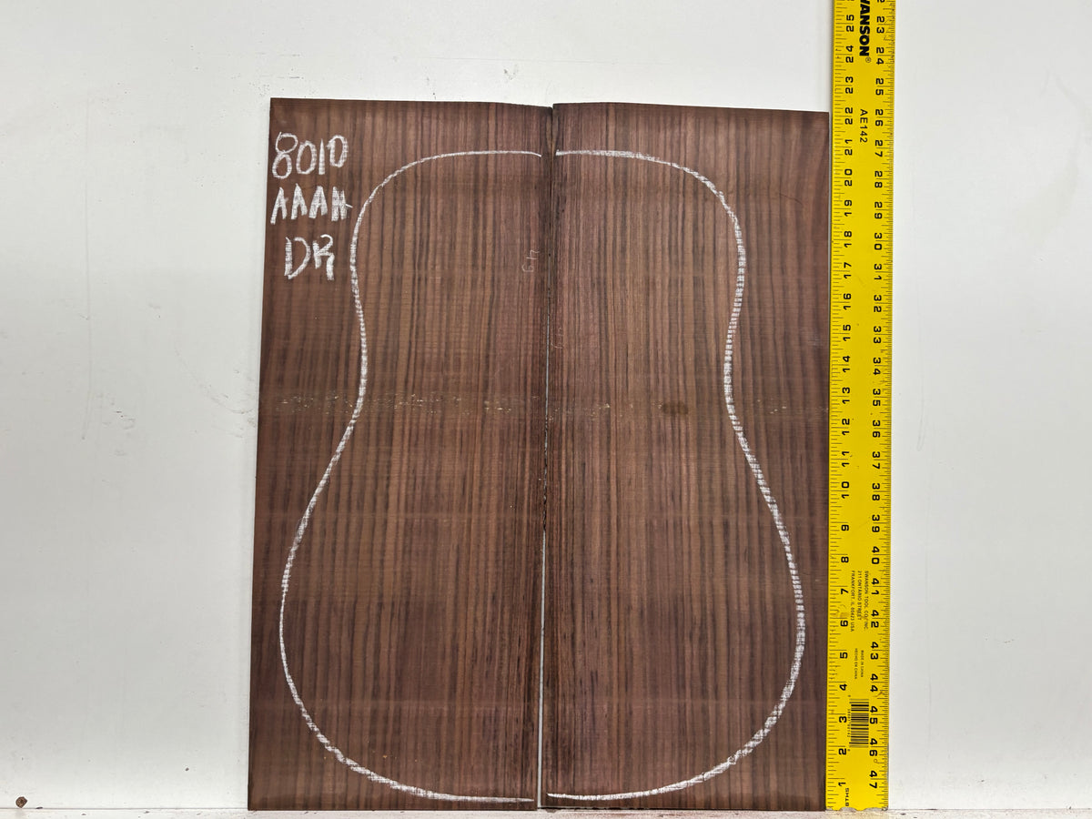 East Indian Rosewood Dreadnought Guitar Back Set #8010 - Exotic Wood Zone