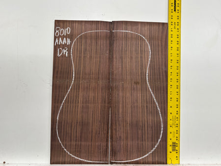 East Indian Rosewood Dreadnought Guitar Back Set #8010 - Exotic Wood Zone