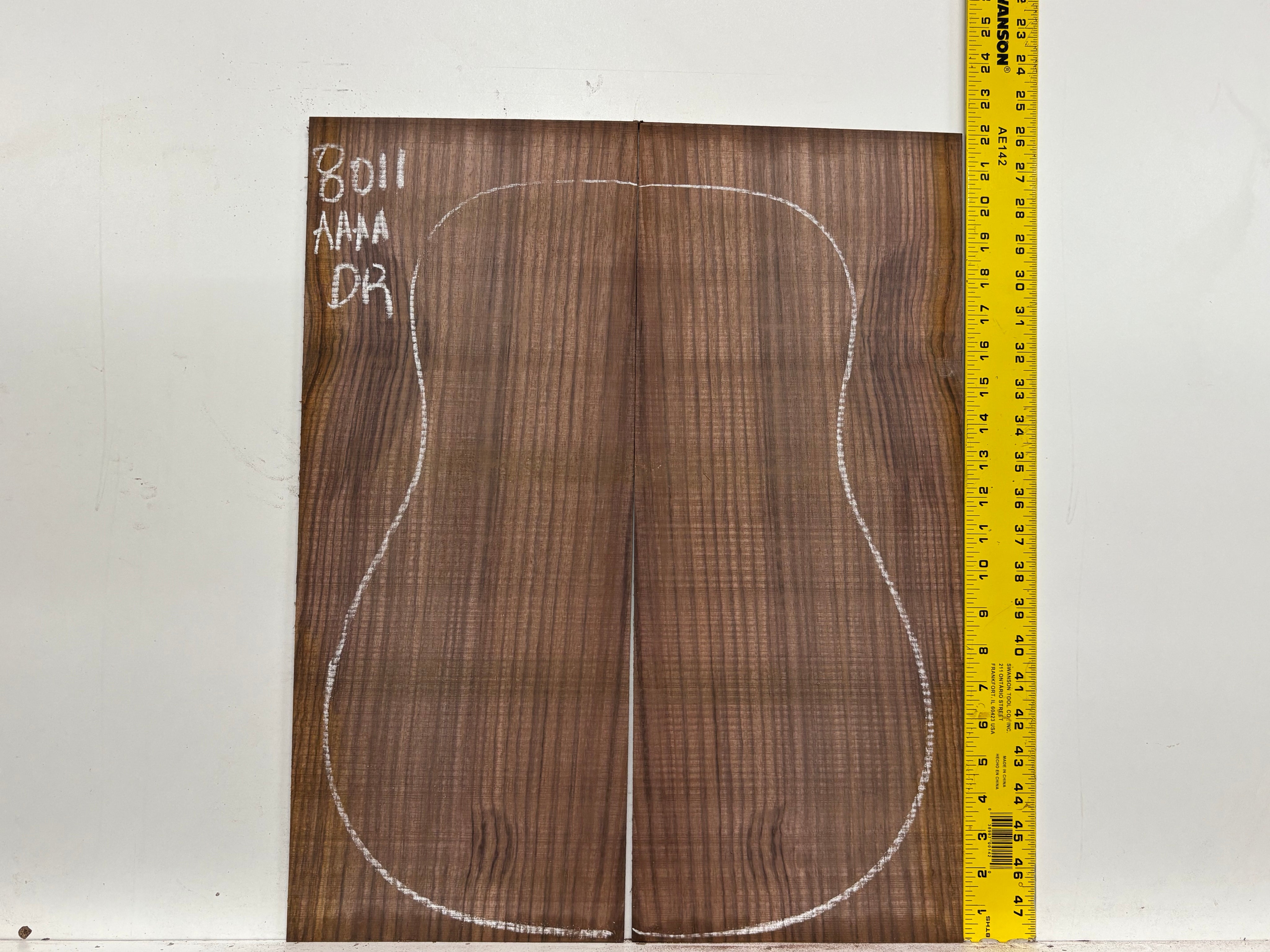 East Indian Rosewood Dreadnought Guitar Back Set #8011 - Exotic Wood Zone