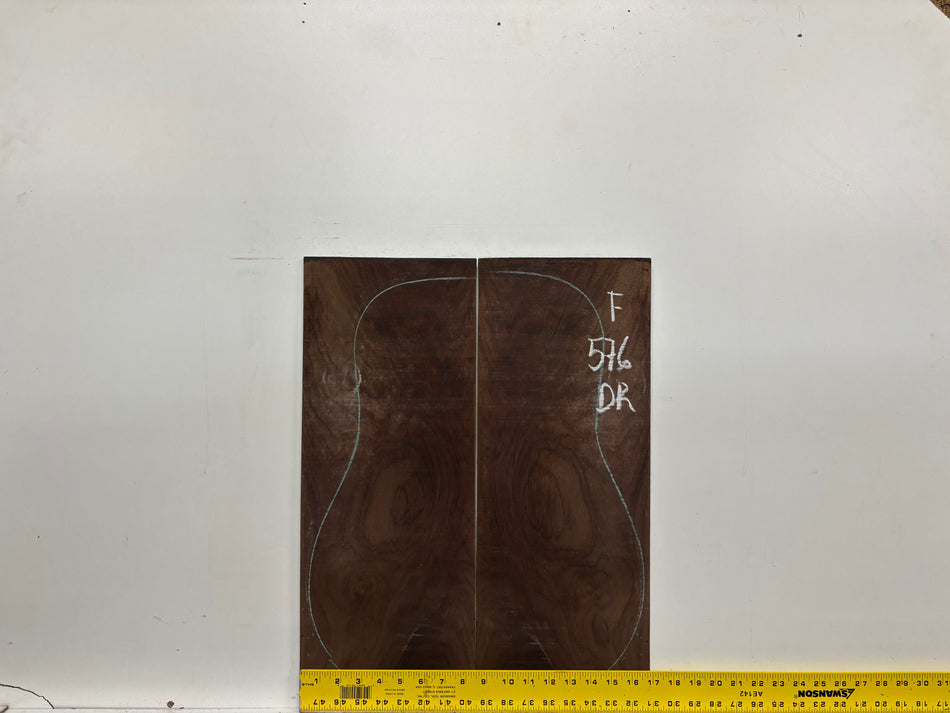 Figured Indian Rosewood Dreadnought Guitar Back & Side Set #576