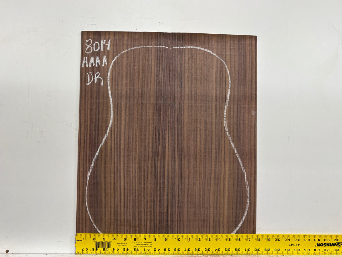 East Indian Rosewood Dreadnought Guitar Back Set #8014 - Exotic Wood Zone