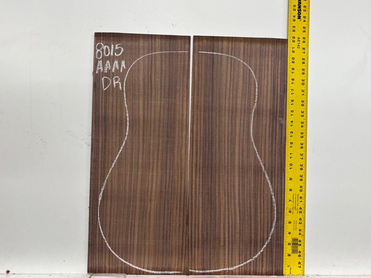 East Indian Rosewood Dreadnought Guitar Back Set #8015 - Exotic Wood Zone