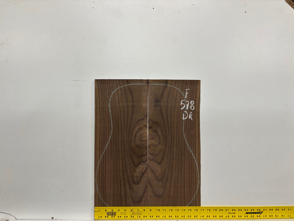 Figured Indian Rosewood Dreadnought Guitar Back & Side Set #578