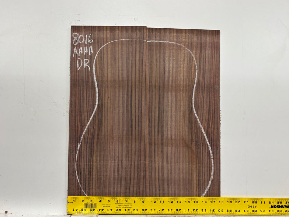 East Indian Rosewood Dreadnought Guitar Back Set #8016 - Exotic Wood Zone
