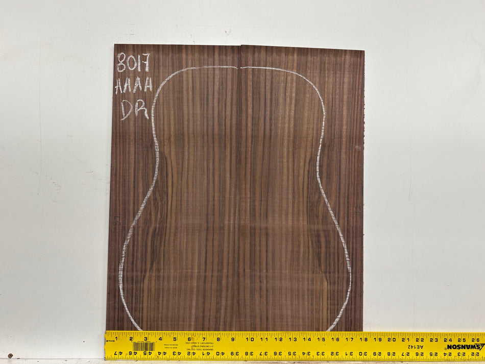 East Indian Rosewood Dreadnought Guitar Back Set #8017 - Exotic Wood Zone