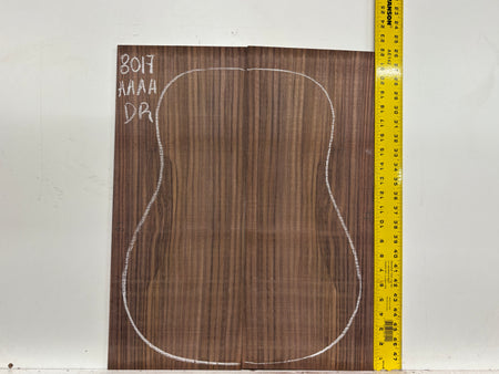 East Indian Rosewood Dreadnought Guitar Back Set #8017 - Exotic Wood Zone