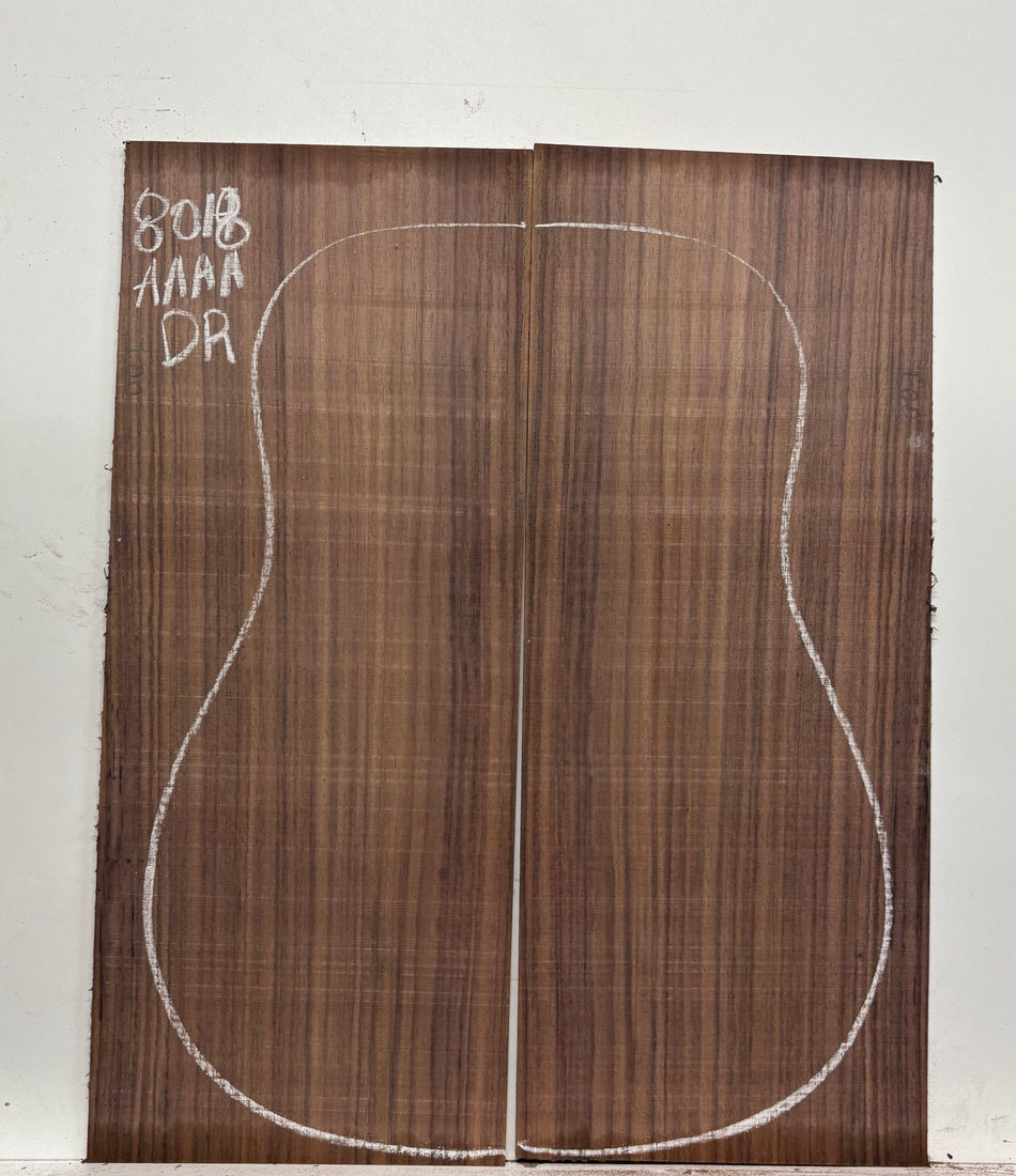 East Indian Rosewood Dreadnought Guitar Back Set #8018 - Exotic Wood Zone