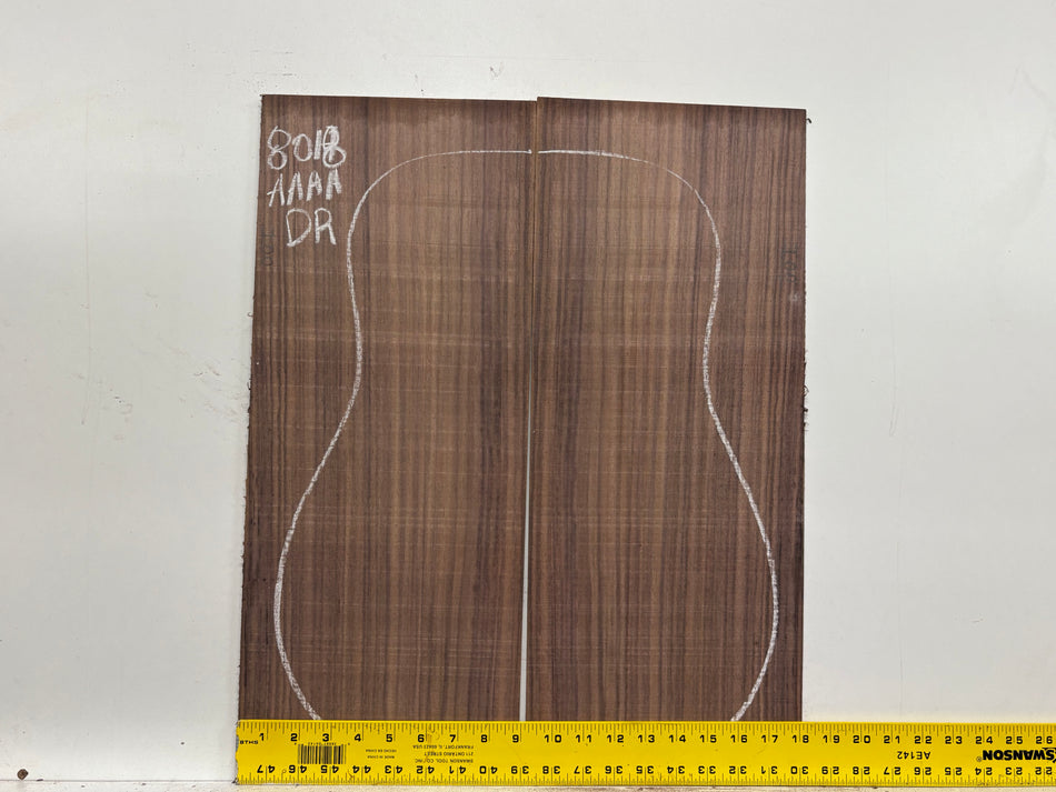 East Indian Rosewood Dreadnought Guitar Back Set #8018 - Exotic Wood Zone