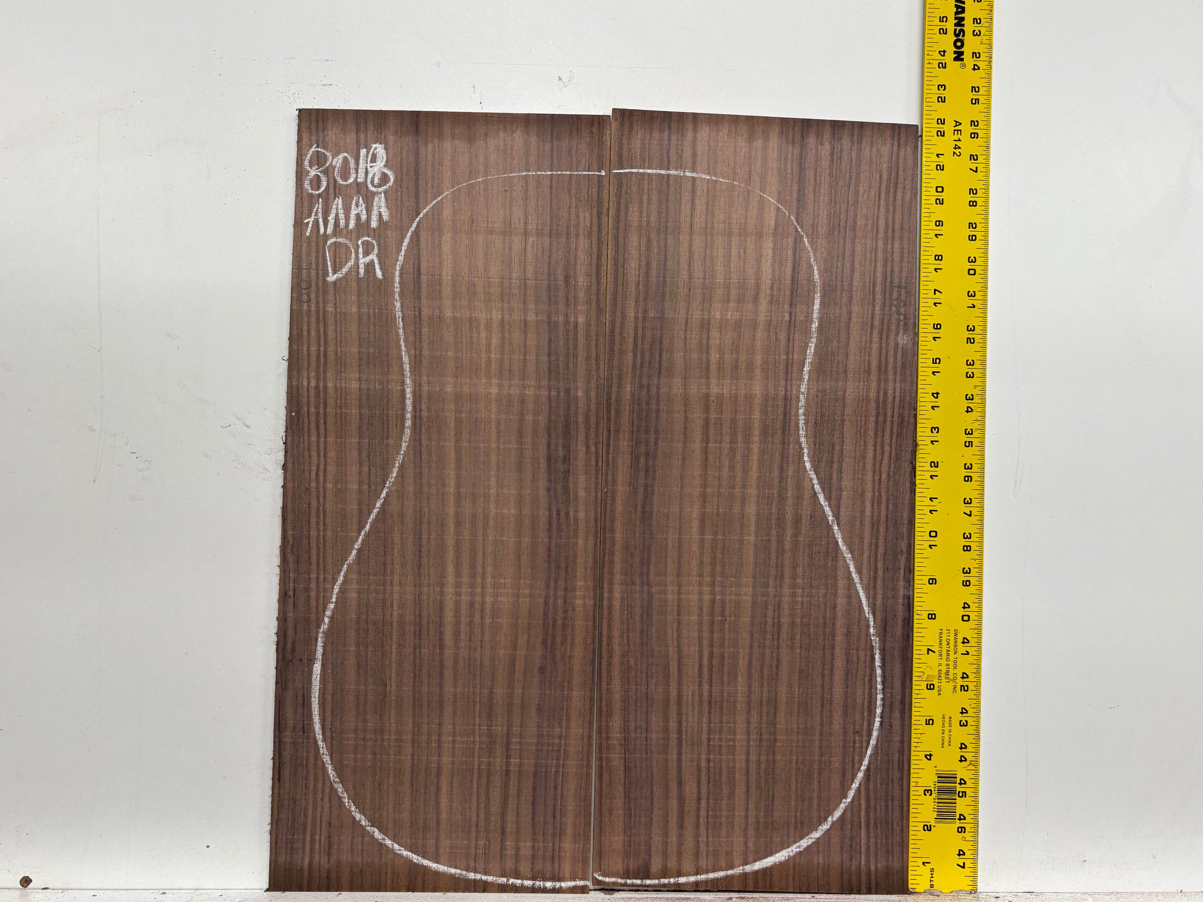 East Indian Rosewood Dreadnought Guitar Back Set #8018 - Exotic Wood Zone