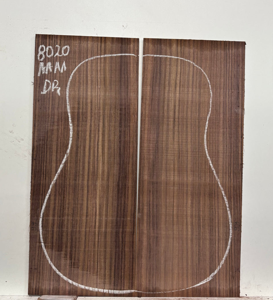 East Indian Rosewood Dreadnought Guitar Back Set #8020 - Exotic Wood Zone