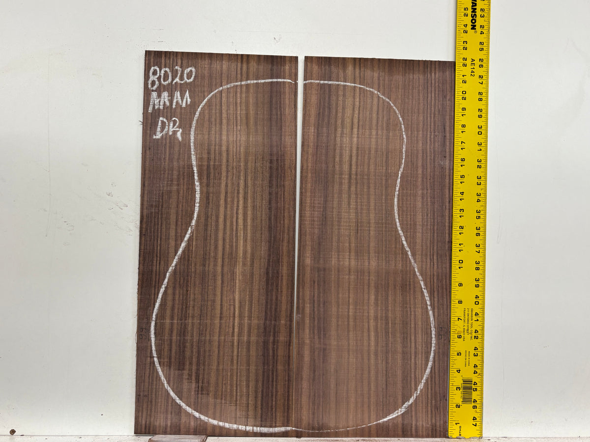 East Indian Rosewood Dreadnought Guitar Back Set #8020 - Exotic Wood Zone