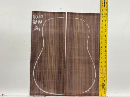 East Indian Rosewood Dreadnought Guitar Back Set #8020 - Exotic Wood Zone