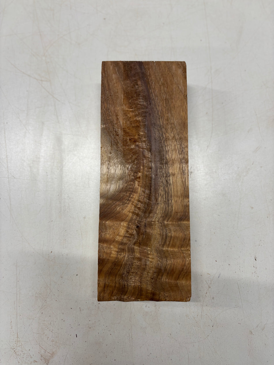 1 Piece, Flame Hawaiian Koa Lumber Board Blank 11"x4"x2"#5652