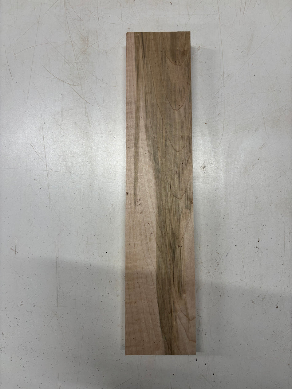 1 Piece, Flame Hard Maple Lumber Board Blank 18"x3-3/4"x1-1/4"#5653