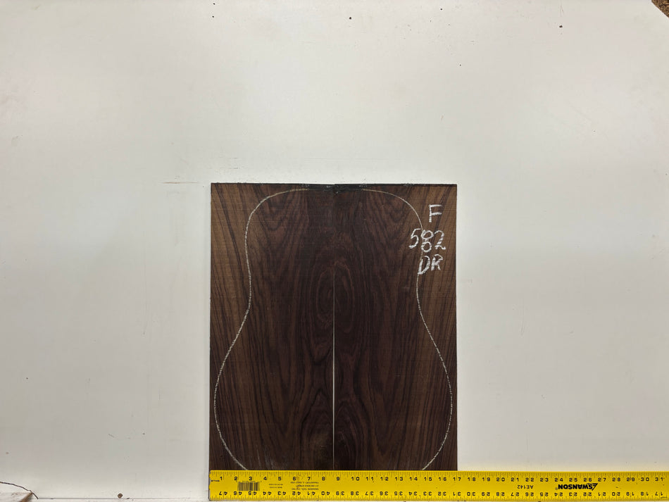 Figured Indian Rosewood Dreadnought Guitar Back & Side Set #582