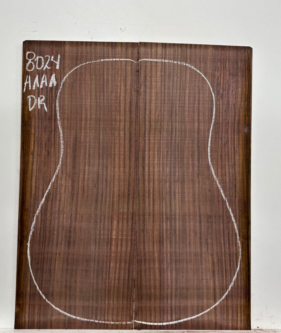 East Indian Rosewood Dreadnought Guitar Back Set #8024 - Exotic Wood Zone