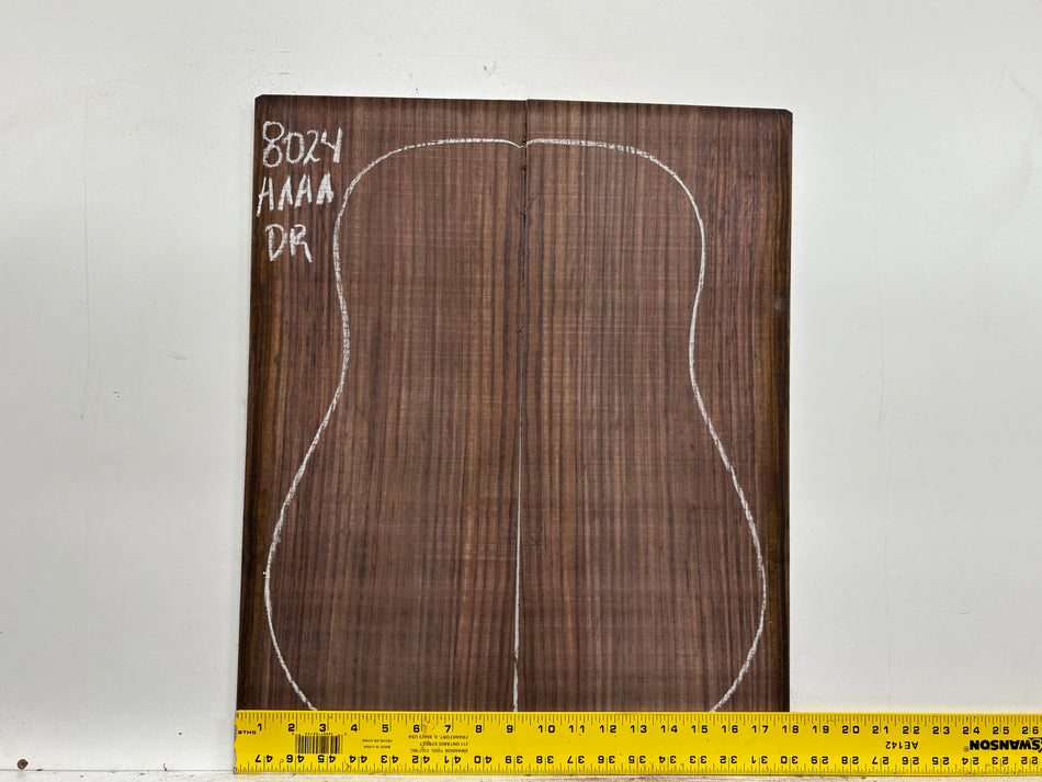 East Indian Rosewood Dreadnought Guitar Back Set #8024 - Exotic Wood Zone