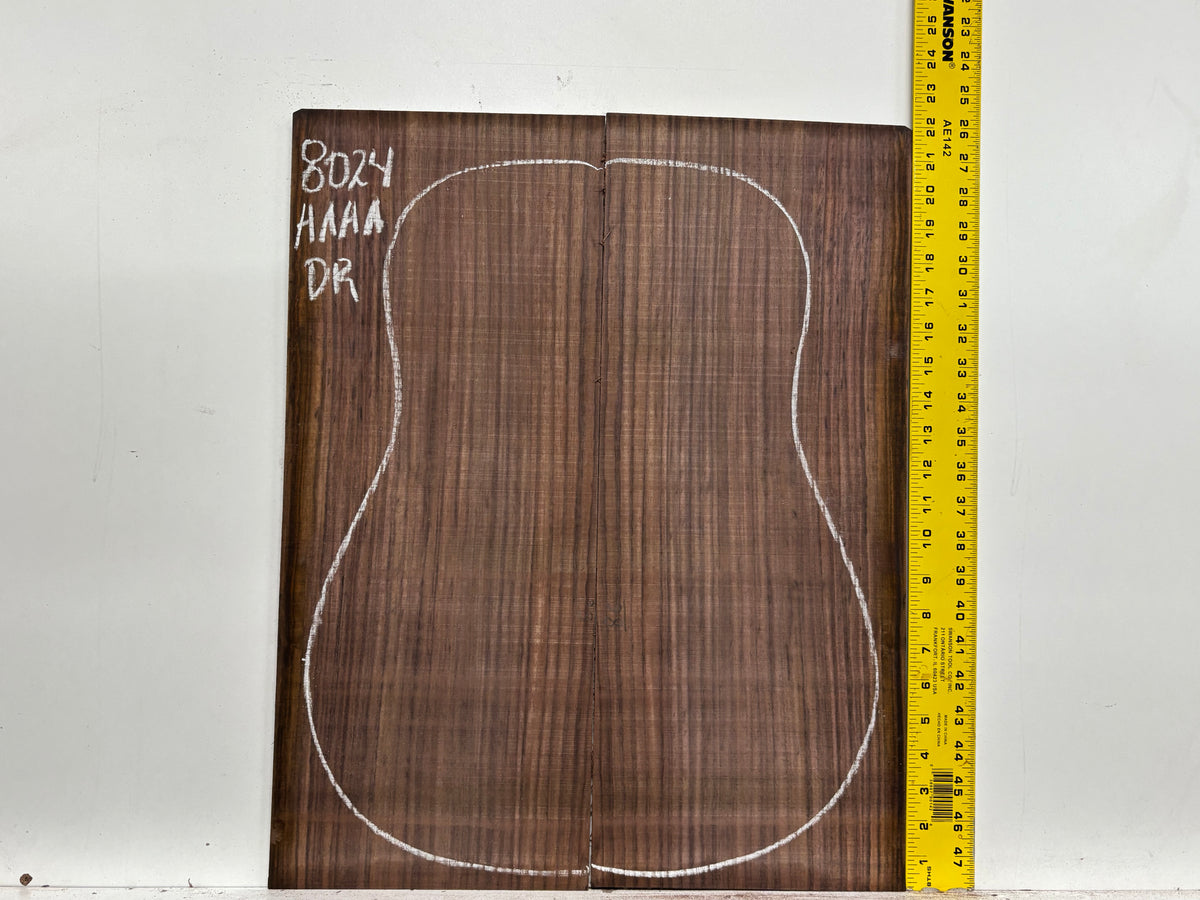 East Indian Rosewood Dreadnought Guitar Back Set #8024 - Exotic Wood Zone