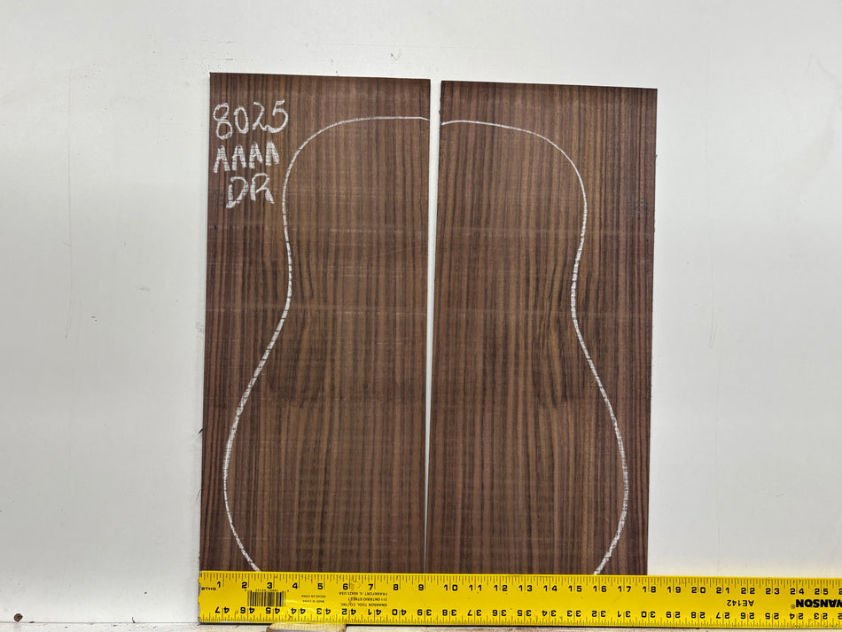 East Indian Rosewood Dreadnought Guitar Back Set #8025 - Exotic Wood Zone