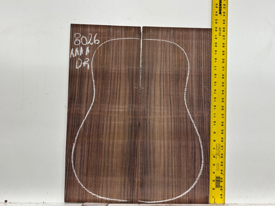 East Indian Rosewood Dreadnought Guitar Back Set #8026 - Exotic Wood Zone