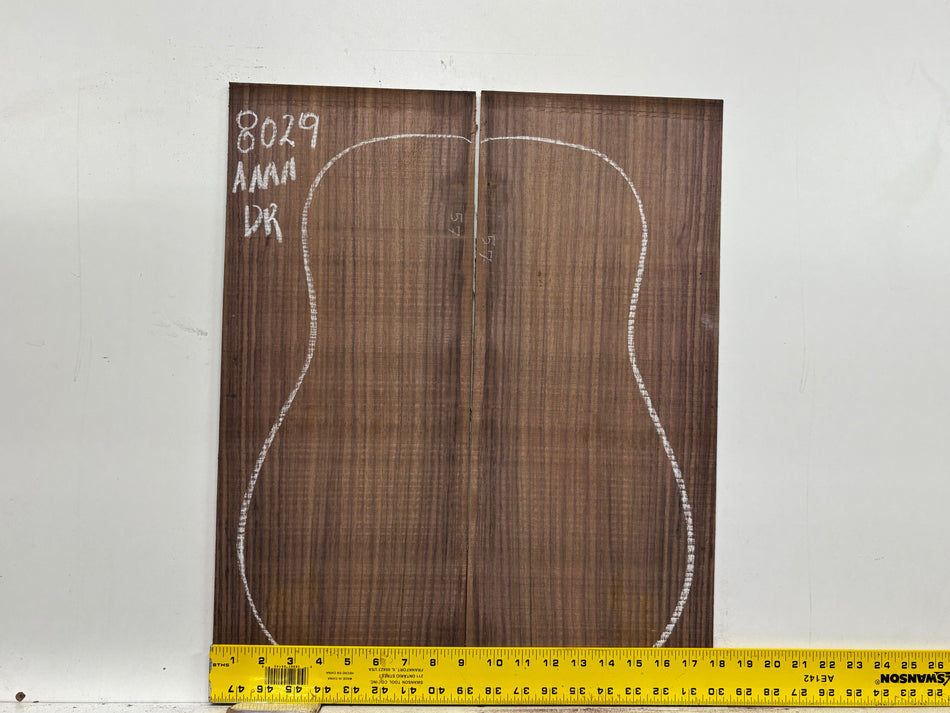 East Indian Rosewood Dreadnought Guitar Back Set #8029 - Exotic Wood Zone