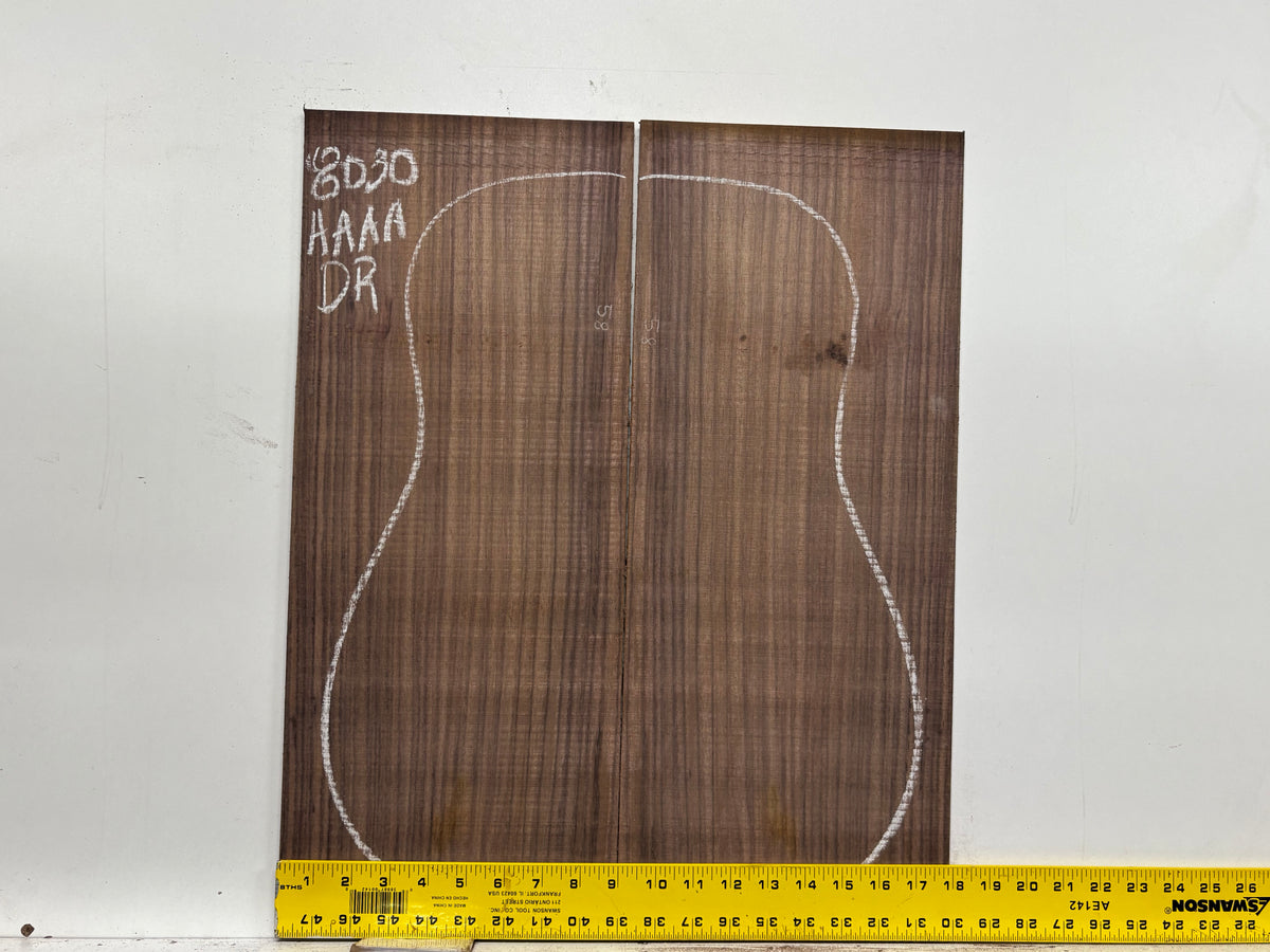 East Indian Rosewood Dreadnought Guitar Back Set #8030 - Exotic Wood Zone