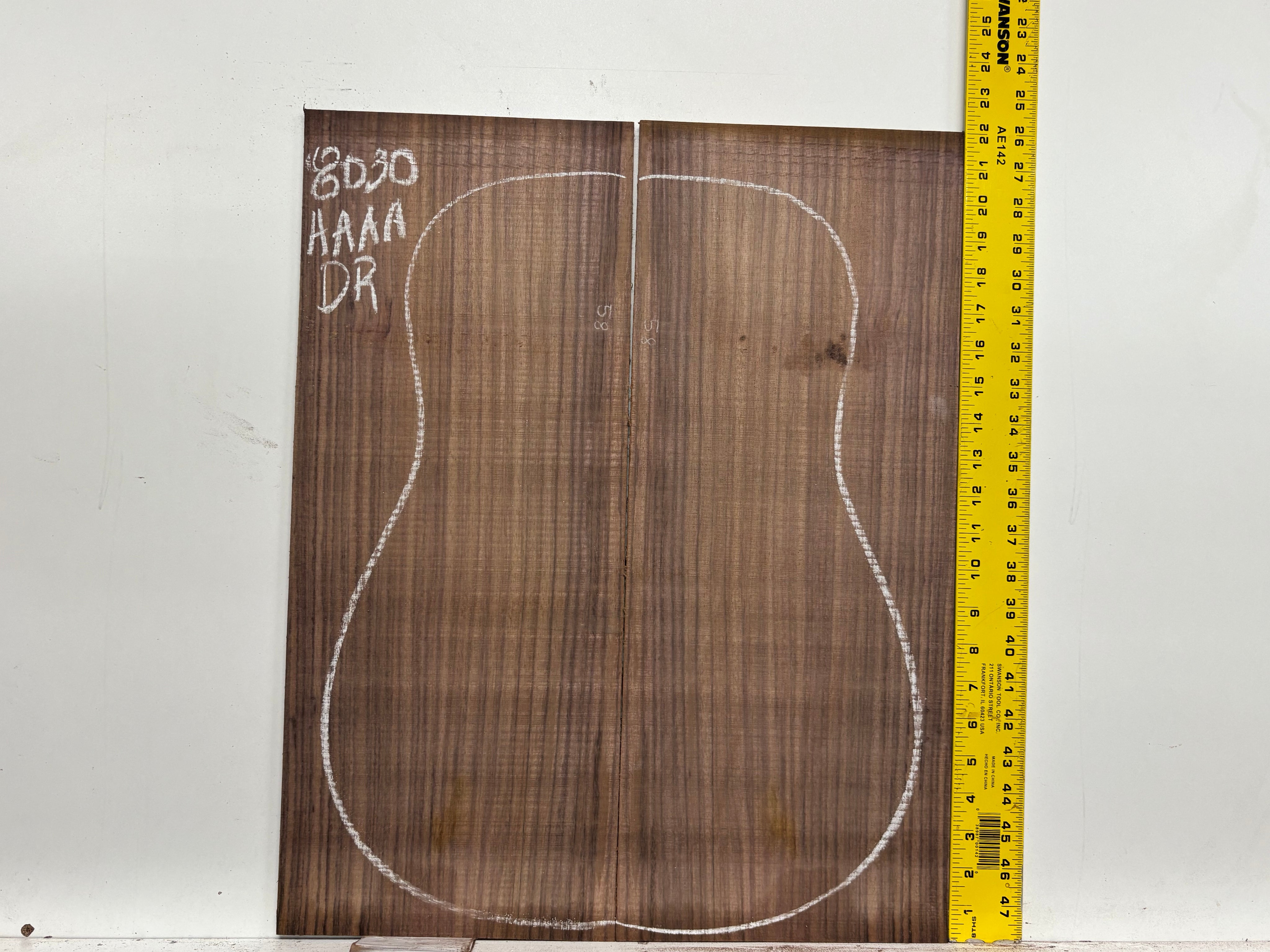 East Indian Rosewood Dreadnought Guitar Back Set #8030 - Exotic Wood Zone