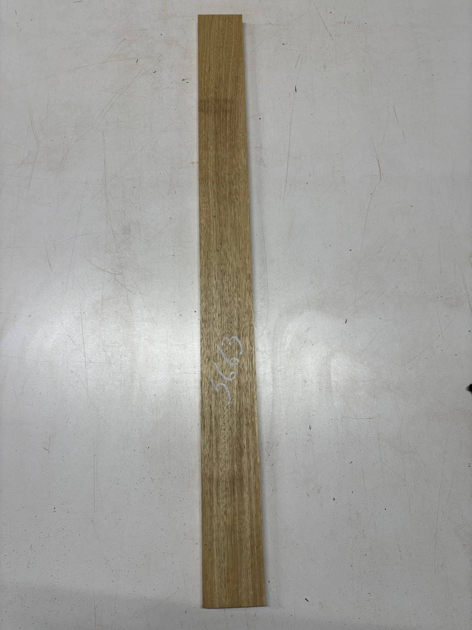 1 Piece, White Limba Thin Stock Lumber 37"x3"x5/8"#5663