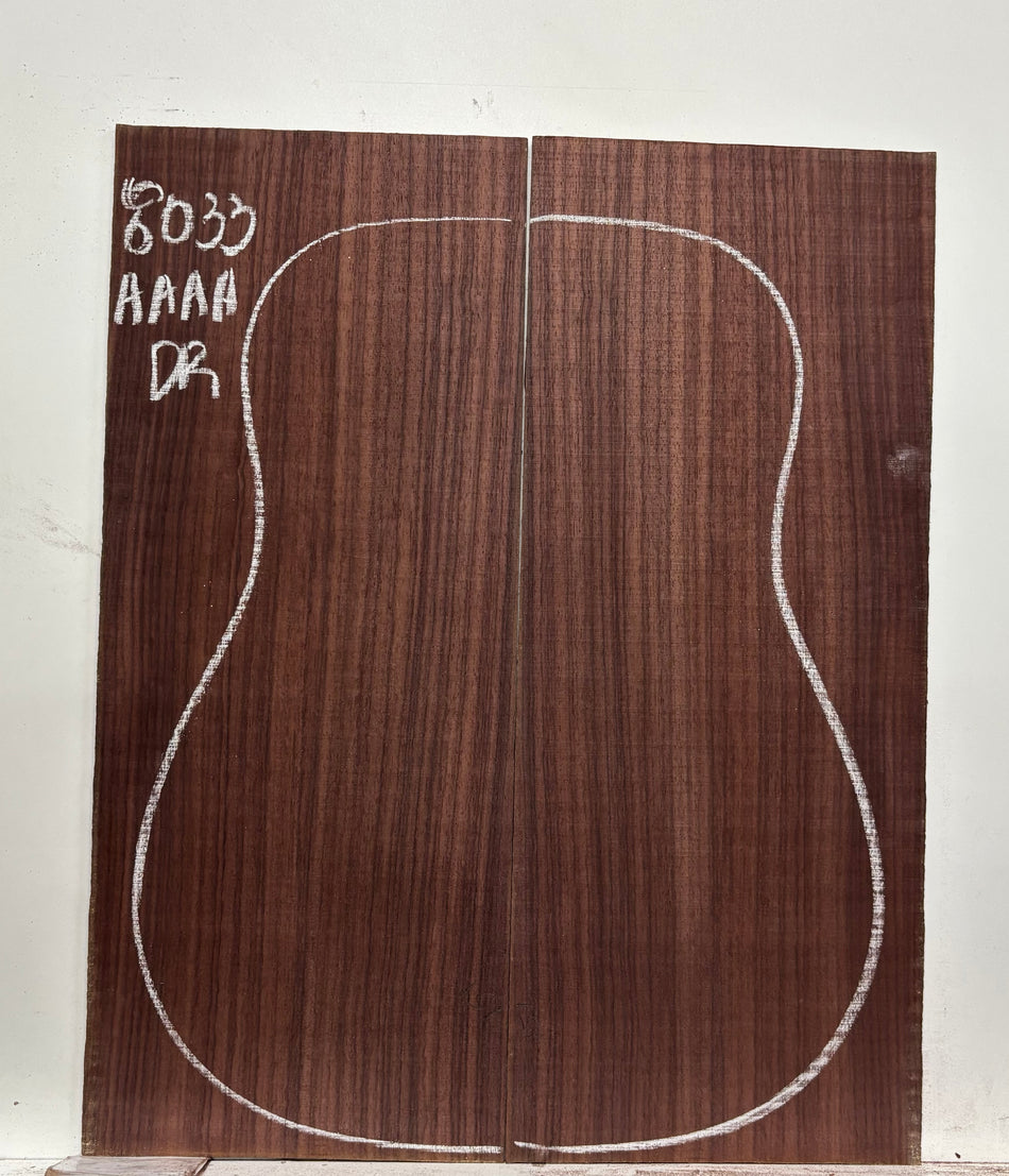 East Indian Rosewood Dreadnought Guitar Back Set #8033 - Exotic Wood Zone