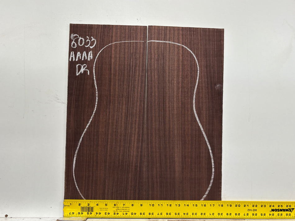 East Indian Rosewood Dreadnought Guitar Back Set #8033 - Exotic Wood Zone