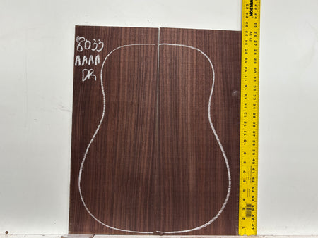 East Indian Rosewood Dreadnought Guitar Back Set #8033 - Exotic Wood Zone