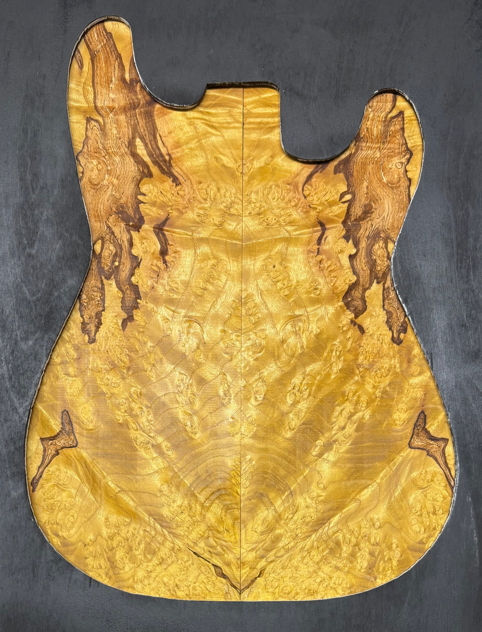Osage Orange Burl Guitar Drop Top 21" x 7" x 3/8" #301