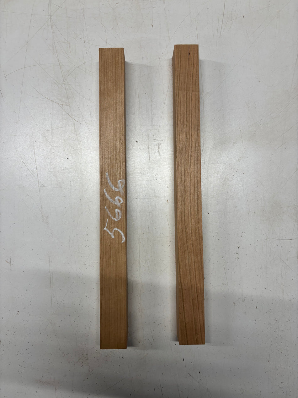 2 Pack, Cherry Turning Wood Blanks 18"x1-1/2"x1-1/2"#5666