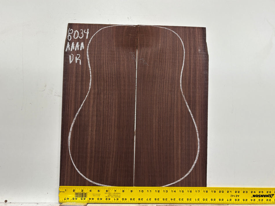 East Indian Rosewood Dreadnought Guitar Back Set #8034 - Exotic Wood Zone
