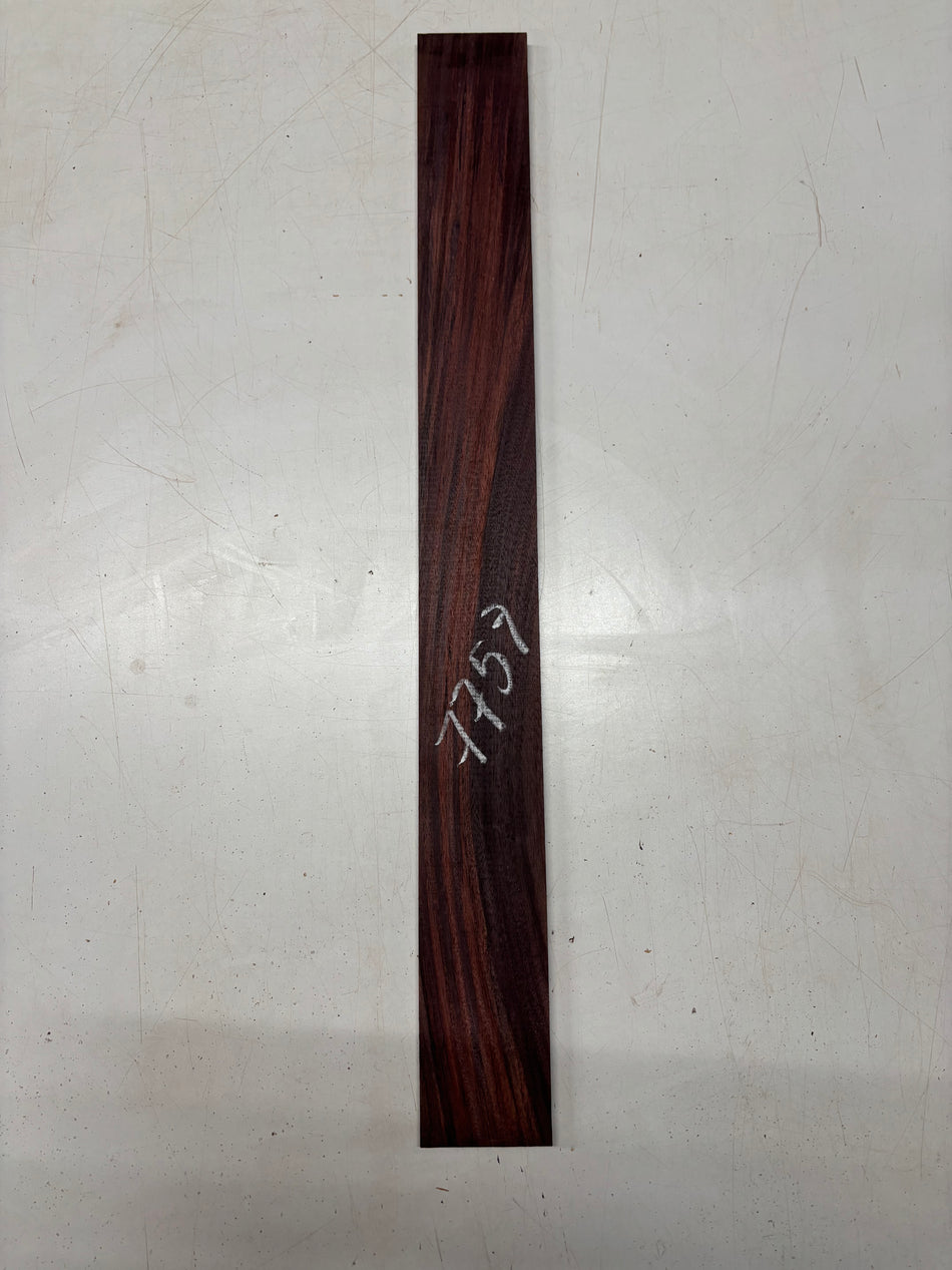 1 Piece, Royal Indian Rosewood Fingerboard Blank 28"x3"x3/8"#7757 - Exotic Wood Zone
