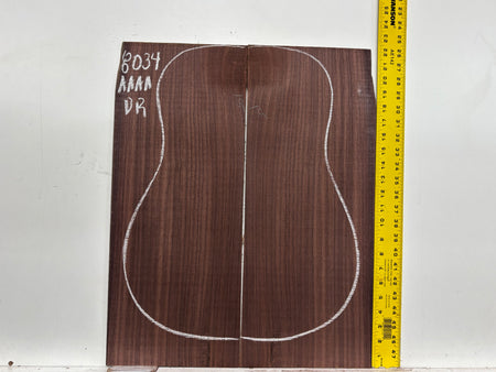 East Indian Rosewood Dreadnought Guitar Back Set #8034 - Exotic Wood Zone