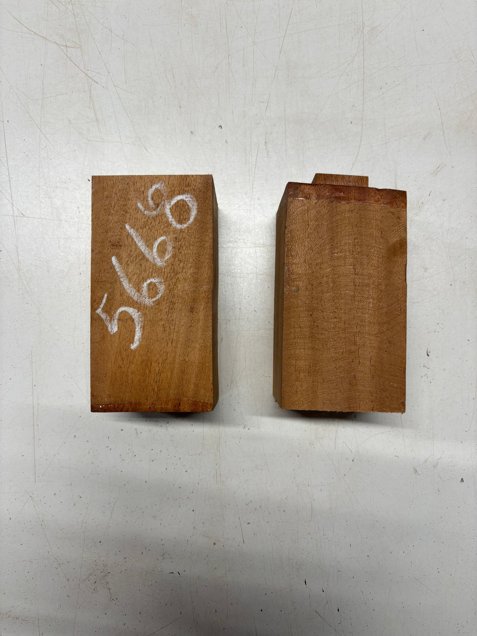 2 Pack, Mahogany Pepper Mill Blank 5-1/2"x3"x3"#5668