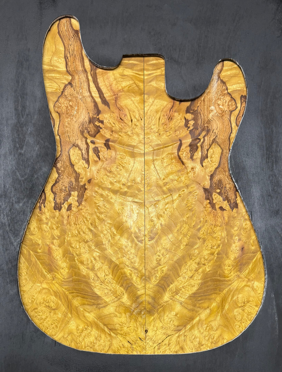 Osage Orange Burl Guitar Drop Top 21" x 7" x 3/8" #302