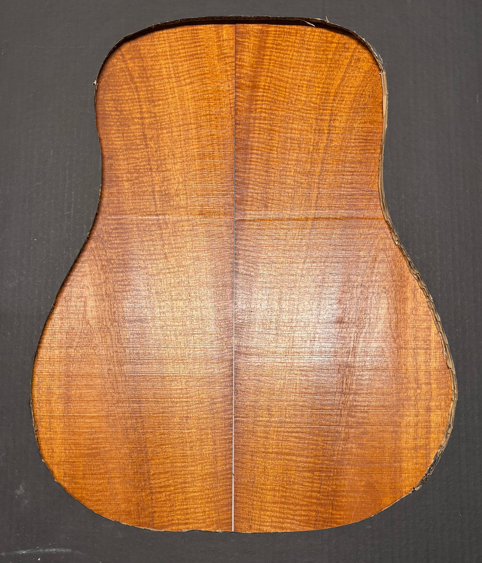 Curly Flame Honduran Mahogany Dreadnought Guitar Back & Side Set #3024