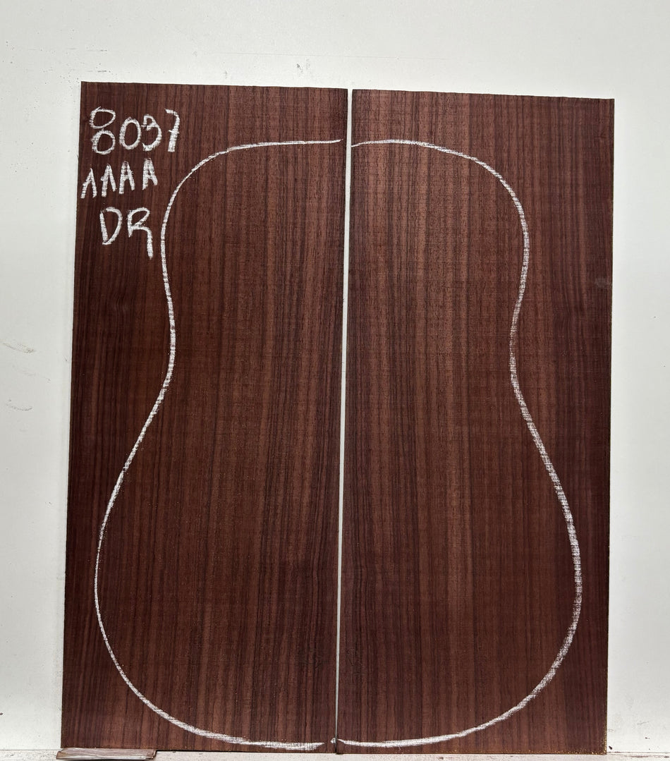 East Indian Rosewood Dreadnought Guitar Back Set #8037 - Exotic Wood Zone