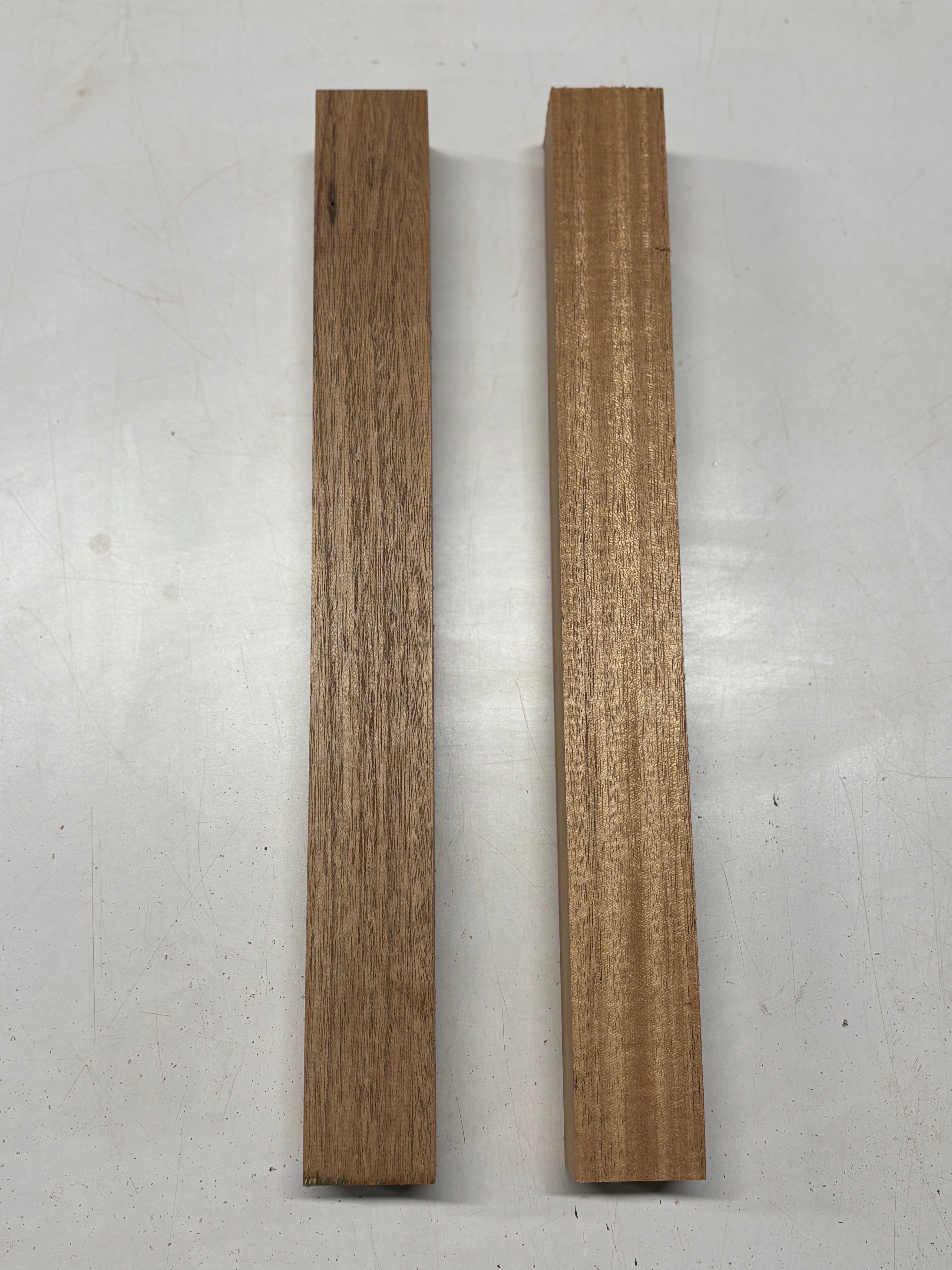 2 Pack, African Mahogany Turning Wood Blanks 18-3/4"x2"x2"#7759 - Exotic Wood Zone