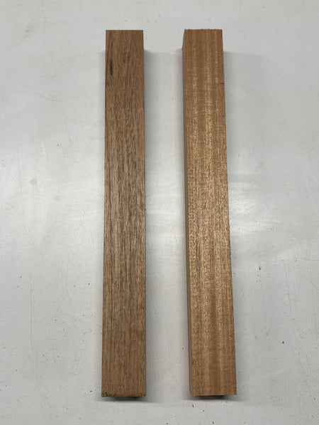 2 Pack, African Mahogany Turning Wood Blanks 18-3/4"x2"x2"#7759 - Exotic Wood Zone