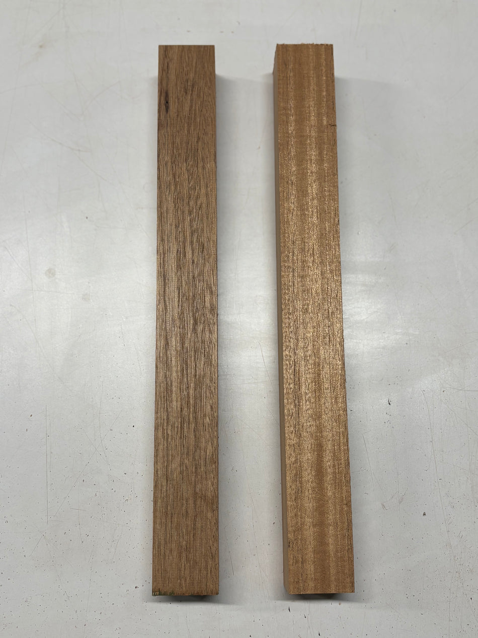 2 Pack, African Mahogany Turning Wood Blanks 18-3/4"x2"x2"#7759 - Exotic Wood Zone